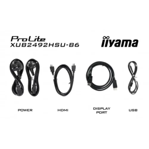 Монитор Iiyama 23.8" ProLite XUB2492HSU-B6 черный IPS LED 0.4ms 16:9 HDMI M/M матовая HAS Piv 250cd