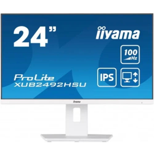 Монитор Iiyama 23.8" ProLite XUB2492HSU-W6 белый IPS LED 0.4ms 16:9 HDMI M/M матовая HAS Piv 250cd 1