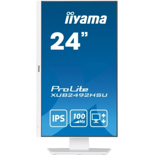 Монитор Iiyama 23.8" ProLite XUB2492HSU-W6 белый IPS LED 0.4ms 16:9 HDMI M/M матовая HAS Piv 250cd 1