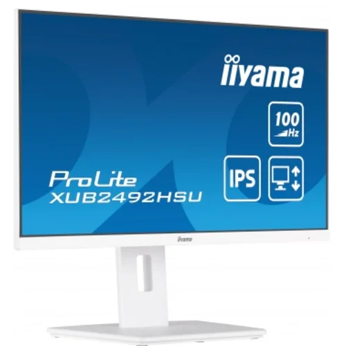 Монитор Iiyama 23.8" ProLite XUB2492HSU-W6 белый IPS LED 0.4ms 16:9 HDMI M/M матовая HAS Piv 250cd 1