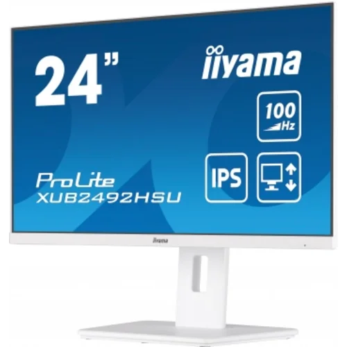 Монитор Iiyama 23.8" ProLite XUB2492HSU-W6 белый IPS LED 0.4ms 16:9 HDMI M/M матовая HAS Piv 250cd 1