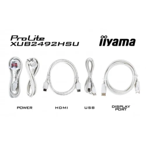 Монитор Iiyama 23.8" ProLite XUB2492HSU-W6 белый IPS LED 0.4ms 16:9 HDMI M/M матовая HAS Piv 250cd 1
