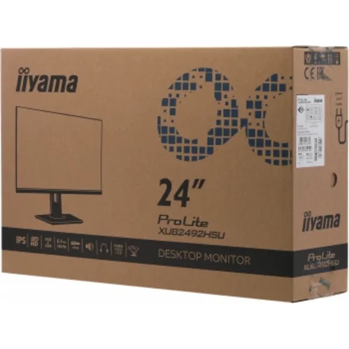 Монитор Iiyama 23.8" ProLite XUB2492HSU-W6 белый IPS LED 0.4ms 16:9 HDMI M/M матовая HAS Piv 250cd 1