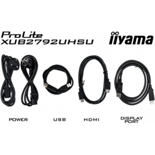Монитор Iiyama 27" ProLite XUB2792UHSU-B6 черный IPS LED 16:9 HDMI M/M матовая HAS Piv 1300:1 350cd
