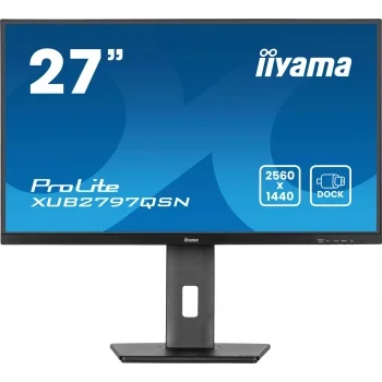 Монитор Iiyama 27" ProLite XUB2797QSN-B2 черный IPS LED 16:9 HDMI M/M матовая HAS Piv 1300:1 300cd 1