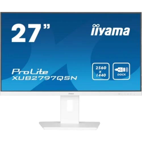 Монитор Iiyama 27" ProLite XUB2797QSN-W2 белый IPS LED 1ms 16:9 HDMI M/M матовая HAS Piv 1300:1 300c