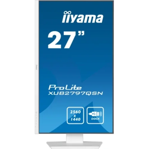 Монитор Iiyama 27" ProLite XUB2797QSN-W2 белый IPS LED 1ms 16:9 HDMI M/M матовая HAS Piv 1300:1 300c