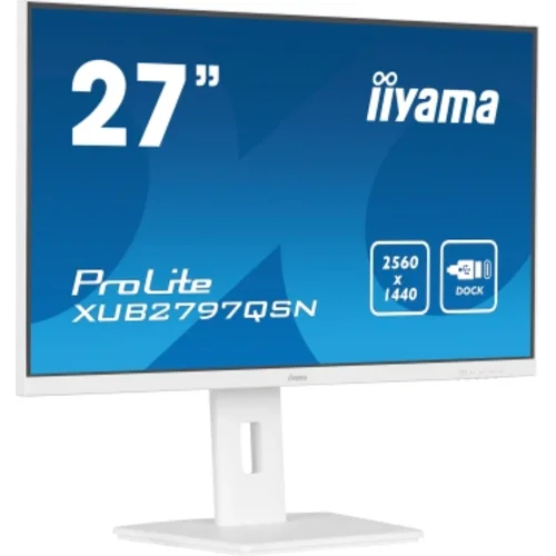 Монитор Iiyama 27" ProLite XUB2797QSN-W2 белый IPS LED 1ms 16:9 HDMI M/M матовая HAS Piv 1300:1 300c