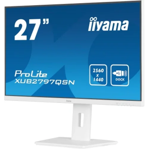 Монитор Iiyama 27" ProLite XUB2797QSN-W2 белый IPS LED 1ms 16:9 HDMI M/M матовая HAS Piv 1300:1 300c