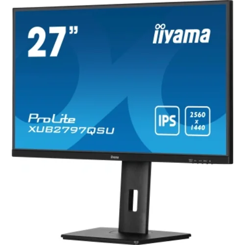 Монитор Iiyama 27" ProLite XUB2797QSU-B2 черный IPS LED 1ms 16:9 HDMI M/M матовая HAS Piv 1300:1 300
