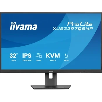 Монитор Iiyama 32" ProLite XUB3297QSNP-B1 черный IPS LED 1ms 16:9 HDMI M/M матовая HAS Piv 1000:1 35