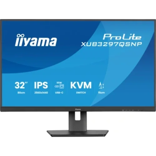 Монитор Iiyama 32" ProLite XUB3297QSNP-B1 черный IPS LED 1ms 16:9 HDMI M/M матовая HAS Piv 1000:1 35