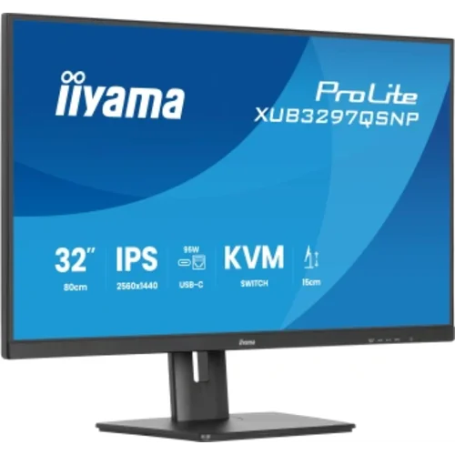 Монитор Iiyama 32" ProLite XUB3297QSNP-B1 черный IPS LED 1ms 16:9 HDMI M/M матовая HAS Piv 1000:1 35