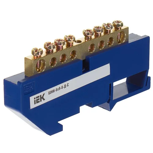 Шина нулевая на DIN-рейку 6х9