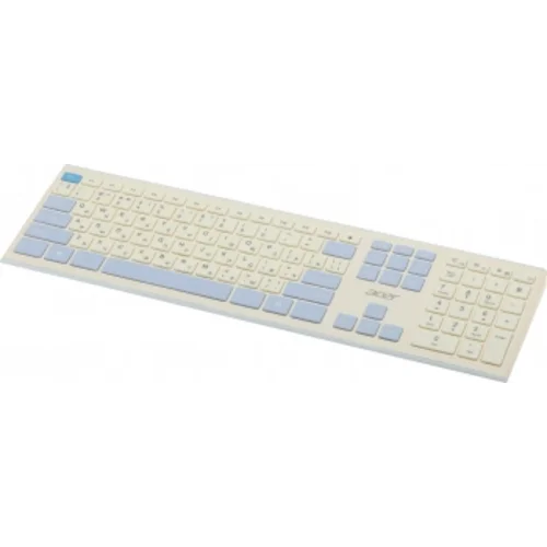 Клавиатура + мышь Acer OCC205 клав:белый/голубой мышь:белый/голубой USB беспроводная slim Multimedia