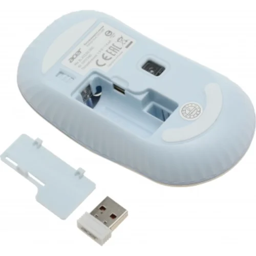 Клавиатура + мышь Acer OCC205 клав:белый/голубой мышь:белый/голубой USB беспроводная slim Multimedia