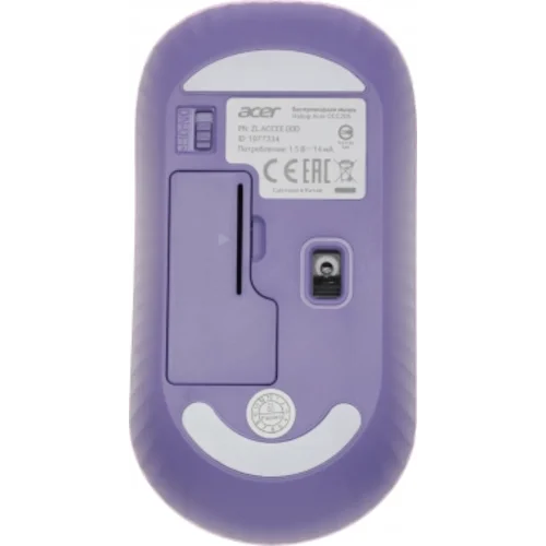 Клавиатура + мышь Acer OCC205 клав:фиолетовый мышь:фиолетовый USB беспроводная slim Multimedia