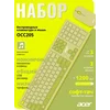 Клавиатура + мышь Acer OCC205 клав:зеленый/желтый мышь:зеленый/желтый USB беспроводная slim