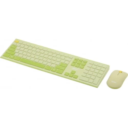 Клавиатура + мышь Acer OCC205 клав:зеленый/желтый мышь:зеленый/желтый USB беспроводная slim