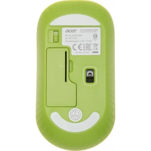 Клавиатура + мышь Acer OCC205 клав:зеленый/желтый мышь:зеленый/желтый USB беспроводная slim