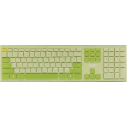 Клавиатура + мышь Acer OCC205 клав:зеленый/желтый мышь:зеленый/желтый USB беспроводная slim