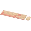 Клавиатура + мышь Acer OCC205 клав:розовый/бежевый мышь:розовый/бежевый USB беспроводная slim