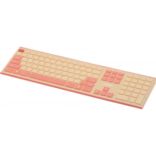 Клавиатура + мышь Acer OCC205 клав:розовый/бежевый мышь:розовый/бежевый USB беспроводная slim