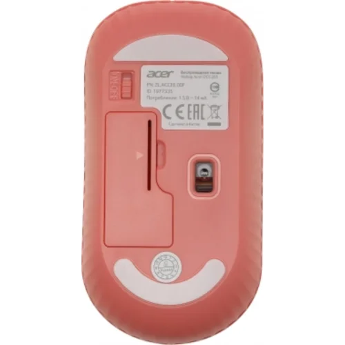 Клавиатура + мышь Acer OCC205 клав:розовый/бежевый мышь:розовый/бежевый USB беспроводная slim