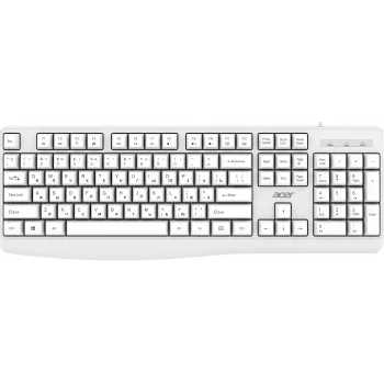 Клавиатура Acer OKW301 белый USB (ZL.KBDCC.01B)