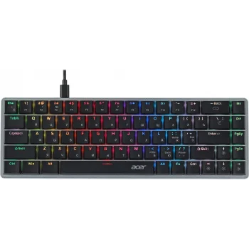 Клавиатура Acer OKW302 механическая серебристый USB for gamer LED (ZL.KBDCC.01C)