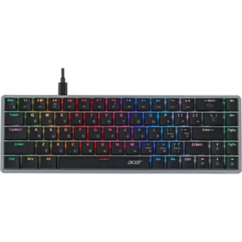 Клавиатура Acer OKW302 механическая серебристый USB for gamer LED (ZL.KBDCC.01C)