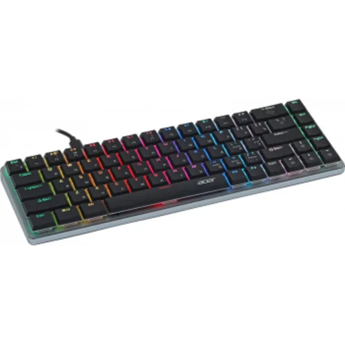 Клавиатура Acer OKW302 механическая серебристый USB for gamer LED (ZL.KBDCC.01C)