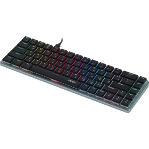 Клавиатура Acer OKW302 механическая серебристый USB for gamer LED (ZL.KBDCC.01C)
