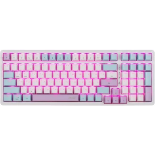 Клавиатура Acer OKW304 механическая белый USB Multimedia for gamer LED (ZL.KBDCC.01V)
