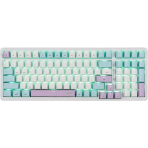 Клавиатура Acer OKW304 механическая белый USB Multimedia for gamer LED (ZL.KBDCC.01V)