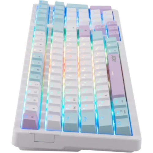 Клавиатура Acer OKW304 механическая белый USB Multimedia for gamer LED (ZL.KBDCC.01V)