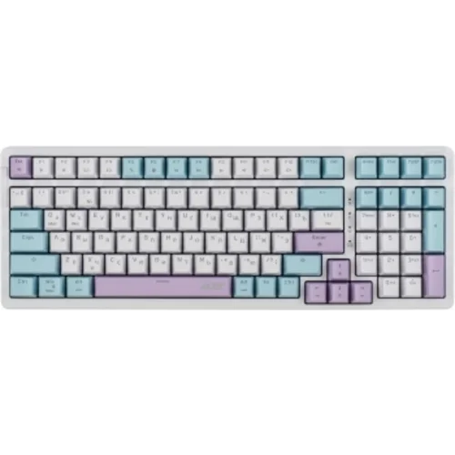 Клавиатура Acer OKW304 механическая белый USB Multimedia for gamer LED (ZL.KBDCC.01V)