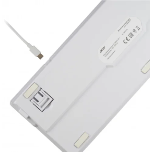 Клавиатура Acer OKW304 механическая белый USB Multimedia for gamer LED (ZL.KBDCC.01V)