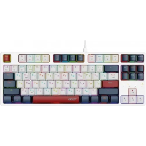 Клавиатура Acer OKW305 механическая белый USB Multimedia for gamer LED (ZL.KBDCC.01W)