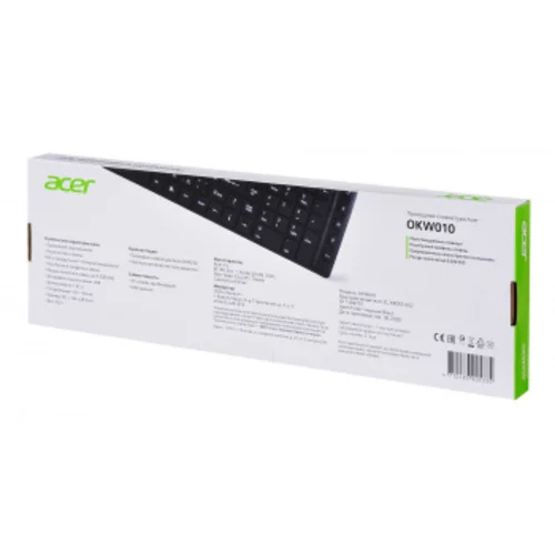 Клавиатура Acer OKW010 черный USB slim Multimedia