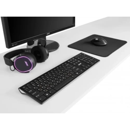 Клавиатура Acer OKR020 черный USB беспроводная slim Multimedia (ZL.KBDEE.004)