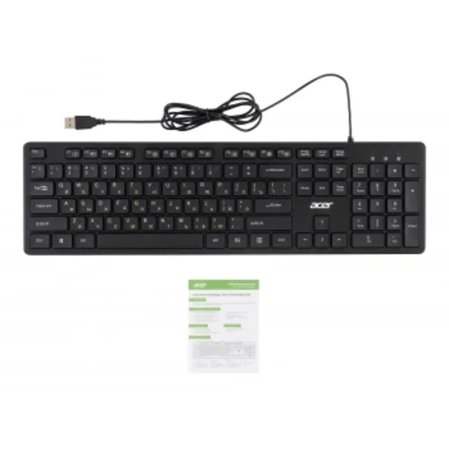 Клавиатура Acer OKW122 черный USB Multimedia (ZL.KBDEE.00C)