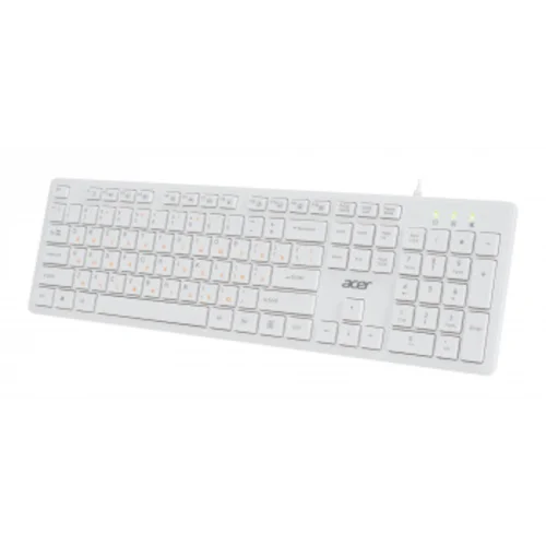 Клавиатура Acer OKW123 белый USB (ZL.KBDEE.00D)