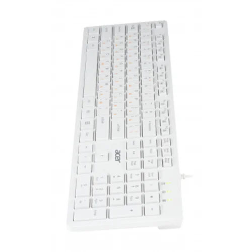 Клавиатура Acer OKW123 белый USB (ZL.KBDEE.00D)