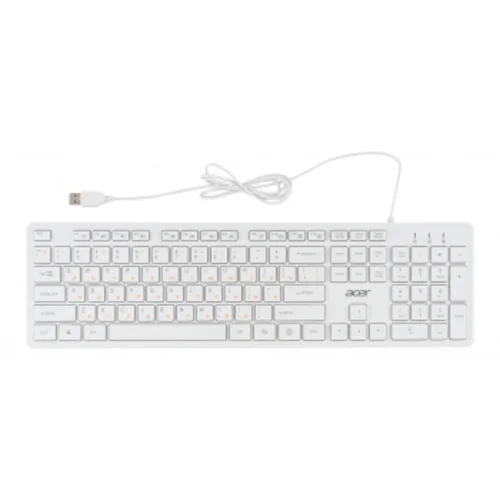 Клавиатура Acer OKW123 белый USB (ZL.KBDEE.00D)