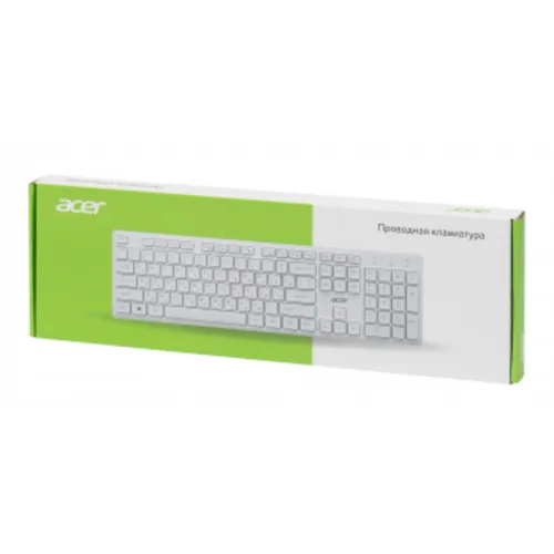 Клавиатура Acer OKW123 белый USB (ZL.KBDEE.00D)