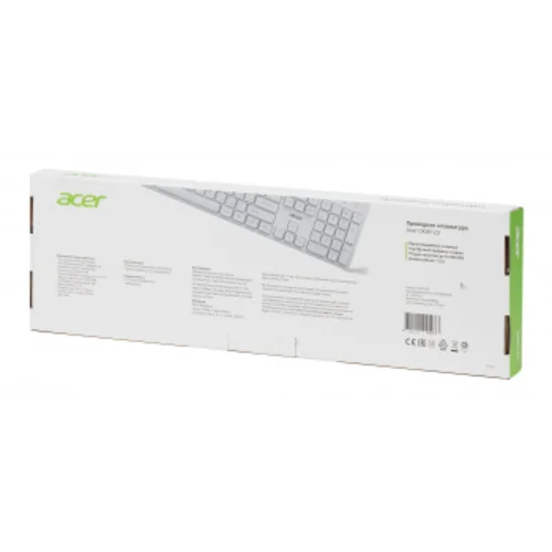 Клавиатура Acer OKW123 белый USB (ZL.KBDEE.00D)