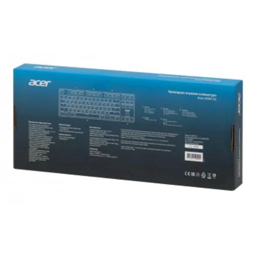 Клавиатура Acer OKW126 механическая черный USB for gamer LED (ZL.KBDEE.00G)