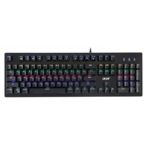 Клавиатура Acer OKW127 механическая черный USB for gamer LED (ZL.KBDEE.00H)