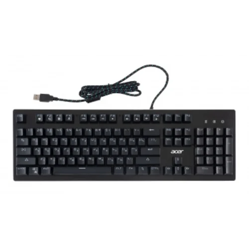Клавиатура Acer OKW127 механическая черный USB for gamer LED (ZL.KBDEE.00H)